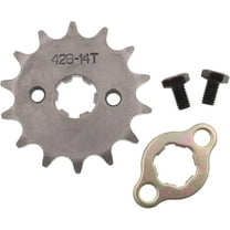 428 14T 17mm with Retainer Clip and Bolts Front Engine Sprocket for 50cc 70cc 110cc 125cc 140cc 160cc Honda TaoTao Roketa Coolster Sunl Lifan Chinese Motorcycle ATV Quad Dirt Bike