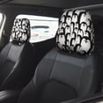 thumbnail image 2 of Kdxio Cartoon Penguin Pattern Print 2 Piece Car Head Rest Covers Set Auto Front/Rear Seats Headrest Cover Universal Fit Most Cars,Sedan, SUV, 2 of 9
