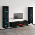 thumbnail image 2 of Cali BL-EF Floating Fireplace Entertainment Center, 2 of 5