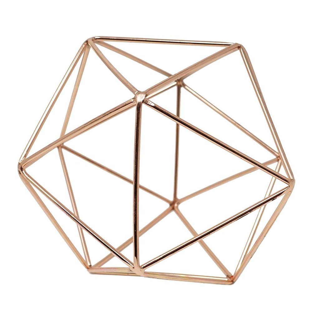 Rose Gold Geometric Centerpiece Hanging Metal Ornament Decorative
