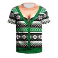 thumbnail image 2 of Camiseta de Navidad con estampado 3D para hombre, Camiseta holgada de manga corta con cuello redondo, traje falso, ropa divertida de Navidad, camisetas de gran tamaño, 2 of 5
