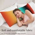 thumbnail image 5 of Colorful Ombre Throw Pillow Covers, Abstract Modern Art Aesthetics Soft Breathable Pillow Cases with Invisible Zipper for Sleeping, Long Body Pillowcases for Couch Bed Sofa Chair 20x60 Inches, 5 of 9