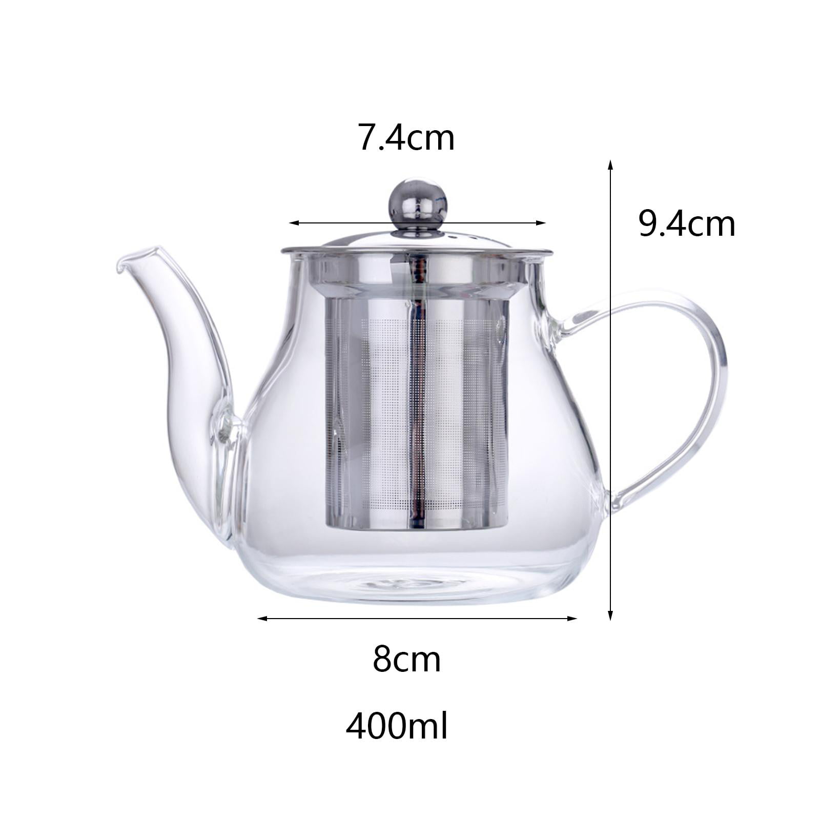 Borosilicate Glass Teapot with Tea Strainer Hand Blowing Loose Leaf Tea  Clear Tea Kettle Tea Pot Stovetop 800ml
