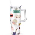 thumbnail image 2 of 40oz Funny Nurse Life Stainless Steel Flip Straw Tumbler Spill Proof Travel Cup Double Wall Vacuum Insulated Coffee Mug with Handle, 2 of 6