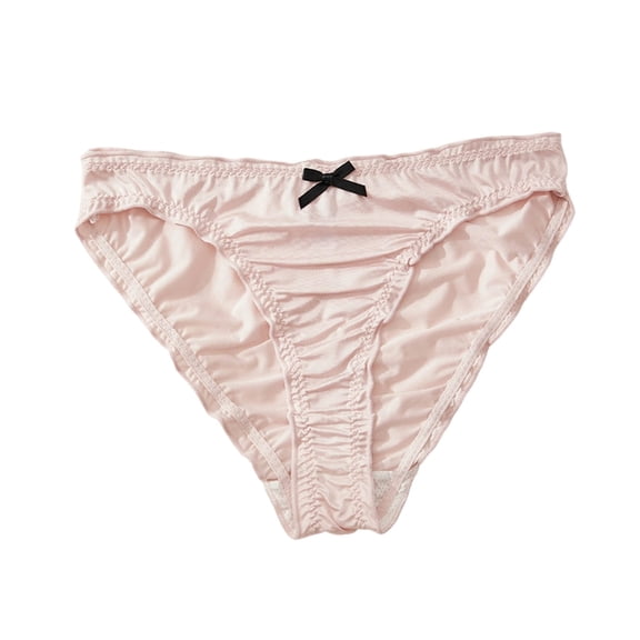 Women's Seamless Cheeky Underwear Cute Soft Satin Low Rise Stretch Hipster Bikini Panties