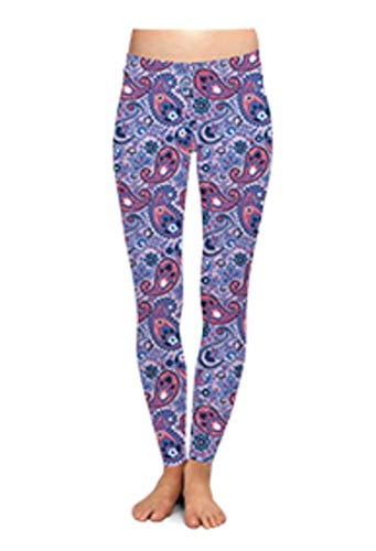 BRAND NEW! L-XL LARGE TO X-LARGE TWO LEFT FEET PAISLEY PRINCESS LEGGINGS 