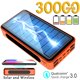 thumbnail image 2 of Banco de energía de 30000mAh Cargador inalámbrico solar portátil Batería externa con luz LED Banco de energía para exteriores a prueba de caídas a prueba de agua de alta capacidad, 2 of 5