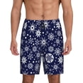 thumbnail image 2 of Picia Snowflakes2 Pajama Shorts for Men, Men's Pajama Bottoms, Sleepwear,Short Pajama Pants-4X-Large, 2 of 9