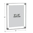 thumbnail image 2 of Floating Acrylic Wall Frame with Silver Stand Off Caps: 18" x 24" Graphic Size, Overall Frame Size: 22" x 28", 2 of 8