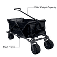 thumbnail image 2 of Impact Canopy Folding Utility Wagon, Collapsible, All Terrain Beach Wagon, Black, 2 of 2