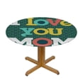 thumbnail image 3 of WYYP Annabel Kidston Designs Modern Waterproof Polyester Fiber Round Tablecloth for Picnic Dining Kitchen Farmhouse White, 3 of 8