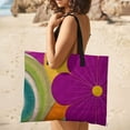 thumbnail image 5 of Vibrant Swirling Floral Psychedelic Design Outdoor Picnic Blanket, Foldable Waterproof Beach Mat, Portable Beach Blanket for Beach Camping, Hiking, Family Concerts, 5 of 8
