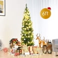 thumbnail image 2 of Árbol de Navidad Goplus artificial delgado de 1,8 m con 400 puntas, 2 of 9