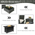 thumbnail image 5 of Patiojoy 9 PCS Rattan Dinning Set Wicker Sofa w/Propane Gas Fire Pit 60,000 Btu Heater Black, 5 of 10