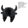 thumbnail image 7 of Joernso Winter Funny Hat Fake Cow Horn Decor Thunderbolt Thick Warm Faux Fur Ear Personality Unisex Windproof Fluffy Photo Prop Women Men Cap, 7 of 7