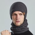 thumbnail image 2 of Resicozy Winter Beanie Hat Scarf Set for Men Fleece Lined Warm Ski Soft Adjustable Neck Gaiter Thick Knit Versatile Winter Wear Gray, 2 of 3