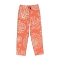 thumbnail image 4 of Naloa Beautiful Corals Print Women’s Ultra-Soft Comfy Pajama Lounge Pants with Pockets & Drawstring, 4 of 8