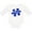 AA-White, variant on Autism Awareness Be Kind Dark Blue Puzzle Piece Boys or Girls Long Sleeve Baby Bodysuit