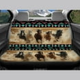 thumbnail image 4 of Jeiento Southwest Aztec Car Seat Covers Full Set of 4 Running Horse Front Bucket Saddle Blanket Stretchy Auto Rear Car Seat Covers Interior Auto Accessory Fit for Most SUV Van Truck, 4 of 7