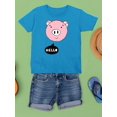thumbnail image 3 of Cute Pig Says Hello T-Shirt Juniors -Image by Shutterstock,  x-Small, 3 of 4