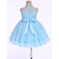 thumbnail image 2 of IBTOM CASTLE Pageant Dresses for Toddler Girls Halter Glitters Tulle Dress Princess Formal Birthday Party Wedding Flower Girl Dress Blue, 2 of 7