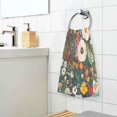 thumbnail image 3 of Yayeee 100% Cotton Hand Towels for Bathroom 16" x 28" Soft Absorbent Kitchen Towel, Floral Garden, 3 of 7