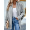 thumbnail image 6 of Women'S Cardigan Sweaters Oversized Chunky Knit Slouchy Wrap Batwing Open Front Outwear Coat Gray XL, 6 of 8