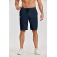 thumbnail image 3 of COOFANDY Mens Casual Shorts Cotton Elastic Waist Drawstring Shorts Lightweight Summer Beach Shorts, 3 of 6