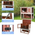 thumbnail image 4 of TRIXIE Weatherproof Outdoor 2-Story Wooden Small Animal Hutch with Run & Pull Tray, Auburn, 4 of 6