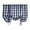 Dark blue, variant on Cozival Checkered Tie-Up Roman Shade - 80X140Cm Rod Pocket Window Covering - Light Filtering Cotton for Bedroom Or Kitchen - Casual Farmhouse Style with Adjustable Height, Red
