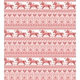 thumbnail image 3 of Nordic Duvet Cover Set Queen Size, Horses Hearts and Angels Norwegian Festive Motifs Cross Stitch Pattern Winter, Decorative 3 Piece Bedding Set with 2 Pillow Shams, Vermilion White, by Ambesonne, 3 of 3