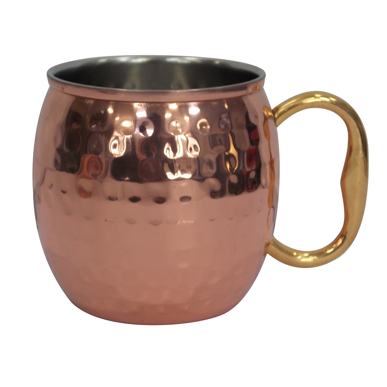 18 Oz. Copper Platted Hammered Stainless Steel Moscow Mule