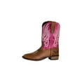 thumbnail image 2 of Jpc Equestrian Baby Girl Shoes Arches Square Toe Western Boots, Brown, 2 of 10
