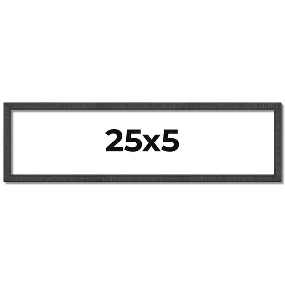 25x5 Rustic Brown Real Wood Picture Frame Width 0.75 inches | Interior Frame Depth 0.5 inches |