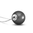 thumbnail image 2 of Galaxy Gold 14K White Gold 16.0mm Black Shell Pearl Pendant Necklace - June Birthstone - Balance & Intuition - 16" to 24" - Fine Jewelry for Women, 2 of 4