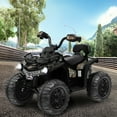 thumbnail image 2 of Costway 12V Kids Ride On ATV Electric 4-Wheeler Quad 2 Speeds with Mp3 & Headlights Black, 2 of 7