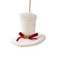 thumbnail image 2 of Velvet Top Hat Christmas Tree Ornament with Bow Hanging Decoration for Holiday Party Home Decor Gift, 2 of 3