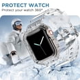 thumbnail image 5 of 5 Packs Compatible for Clear Apple Watch Band 45mm 44mm 42mm, Jelly Crystal Women Men TPU Strap for iWatch Series 10 9 8 7 6 / SE 5 4 3 2 1 Ultra (45/44/42mm), 5 of 6