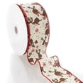 thumbnail image 4 of Ribbon Traditions Red Glitter Reindeer Wired Ribbon 2 1/2" by 25 Yards, 4 of 5