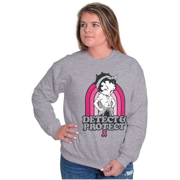 Betty Detect Protect Breast Cancer Women Plus Size Sweatshirt Brisco Brands 2X