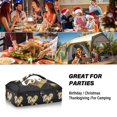 thumbnail image 7 of Iauyy Casserole Carrier for Hot Food Insulated Casserole Travel Carry Bag with Lid Food Warmer Bag for Party/Picnic,Golden Texture, 7 of 7