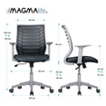 thumbnail image 2 of Silla de Oficina Magma Life Estelar Ejecutiva de Escritorio Ergonómica Gris SI01GR, 2 of 2