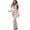 Pink, variant on Women Winter Jumpsuit with Gloves Elastic Waist Thickened Padded Snowsuit Hooded Zipper Closure Windproof Outdoor Ski Outfit Waterproof Ice Snow Sports Jacket