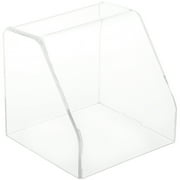 Plymor Clear Acrylic Slanted Front Display Case with No Base, 4" x 4" x 4"
