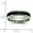 thumbnail image 6 of Chisel Titanium Polished with Black Carbon Fiber Inlay 6.2mm Band - Ring Size 11.0, 6 of 8