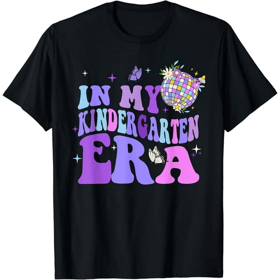 In My Kindergarten Era Groovy Back To School Kinder Teacher T-Shirt