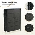 thumbnail image 6 of 47 Tall Leather Fabric Dresser Waterproof for Bedroom with 10-Drawer End Table for Closet Entryway Gray, 6 of 10