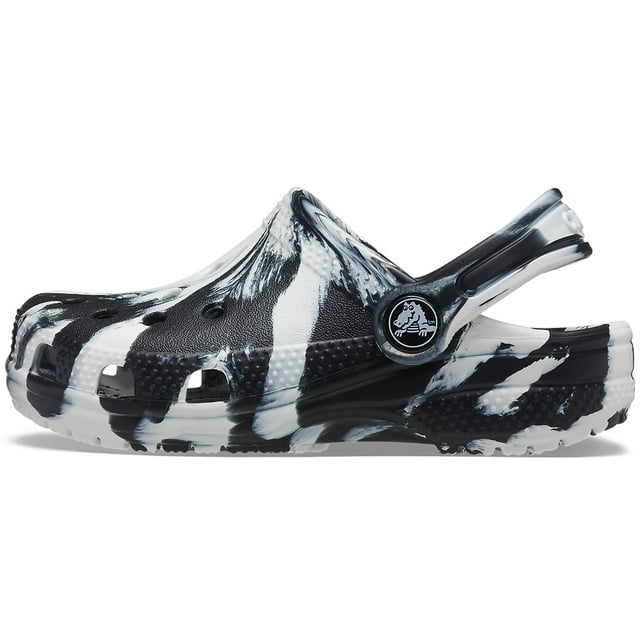 Zuecos Deportivos Clásicos Crocs para Niños con Diseño Marmolado y Efecto Tie-Dye Talla 9 para Niños Pequeños