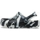 thumbnail image 1 of Zuecos Deportivos Clásicos Crocs para Niños con Diseño Marmoleado Tie-Dye Negro/Blanco, 1 of 7
