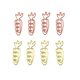 thumbnail image 1 of Forma de rábano, 100 unidades, oro rosa y oro amarillo, clips divertidos y lindos, clips para planificador, suministros de oficina divertidos, regalos escolares, decoración de bodas, 1 of 5